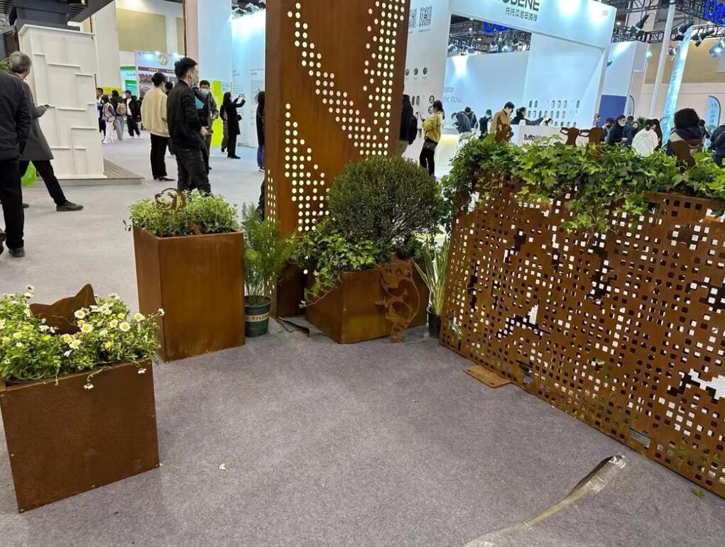 嘉黎耐候钢花箱