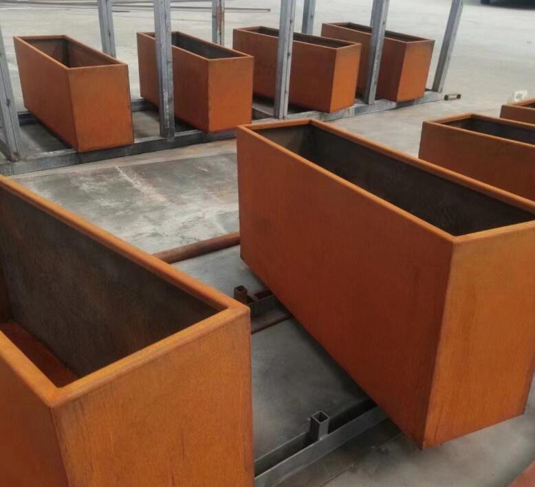 嘉黎耐候钢花箱